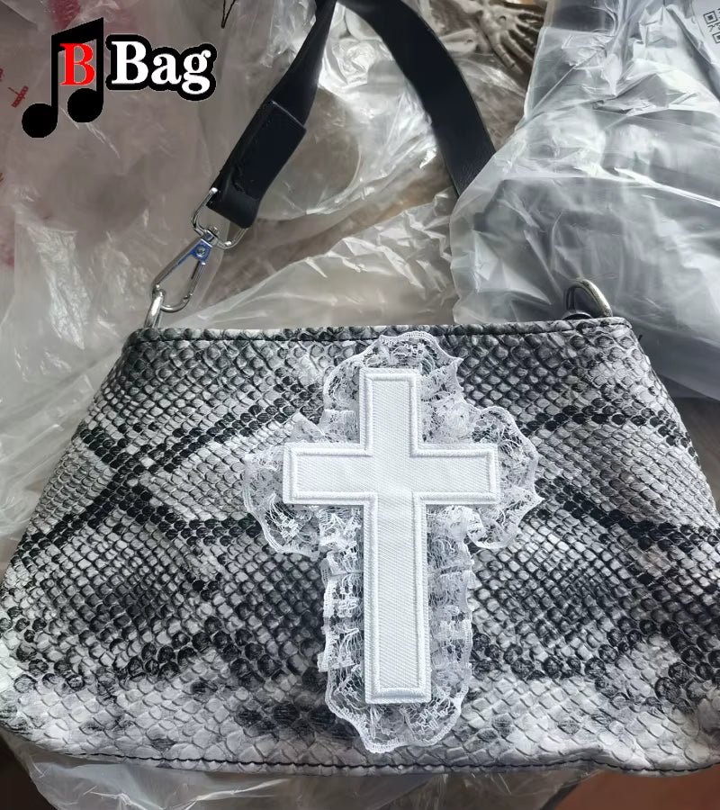 Women's Serpentine Pattern Shoulder Bag - Y2K Retro Harajuku Crossbody Messenger Satchel