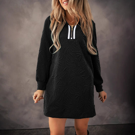 New Womens Long-sleeve Pullover Dress