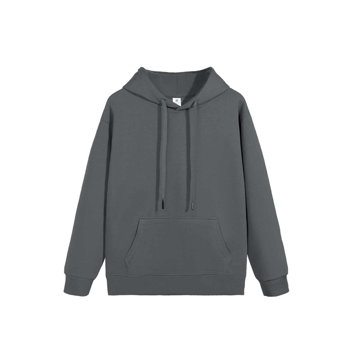 Ensfarvet dobbeltsidet sweater med hætte til kvinder