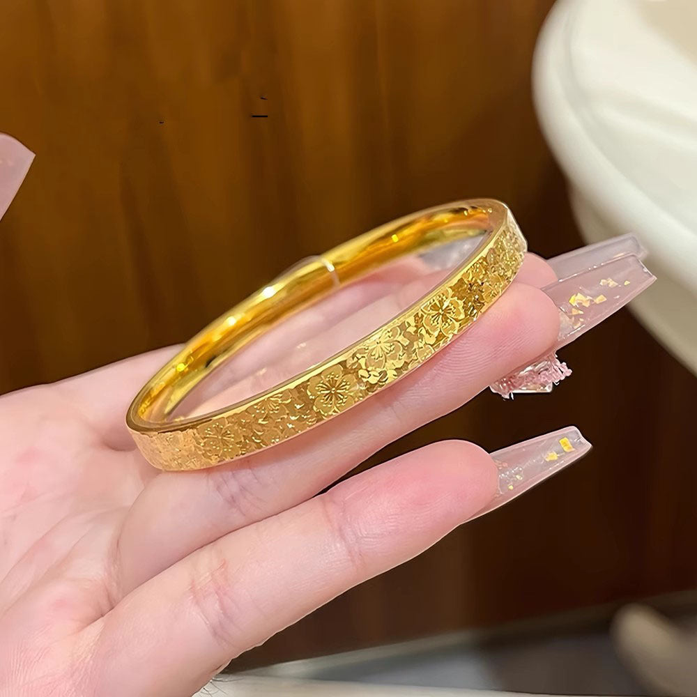 Sakura Crushed Ice Bracelet For Women Solid High-End Crushed Style