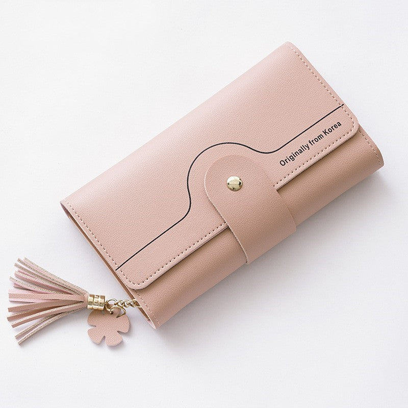 Geometrisk Alfabet Spænde Clutch Kvast Blad Lang Damepung