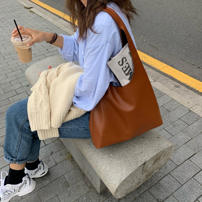New Korea Ins Senior Texture Of Large Capacity Shoulder Tote Bag