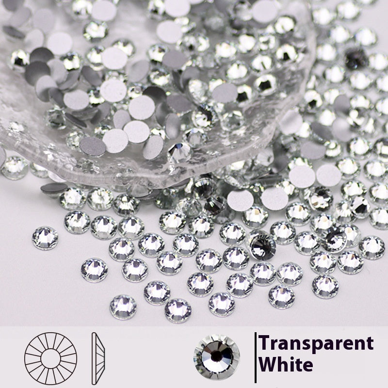 Colored Round Flat Bottomed Crystal Glass Diamond