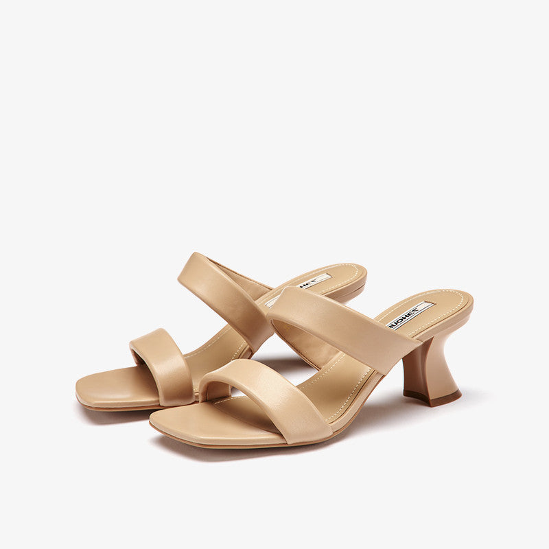 Women's Fashion Square Toe Chunky Heel Sandals