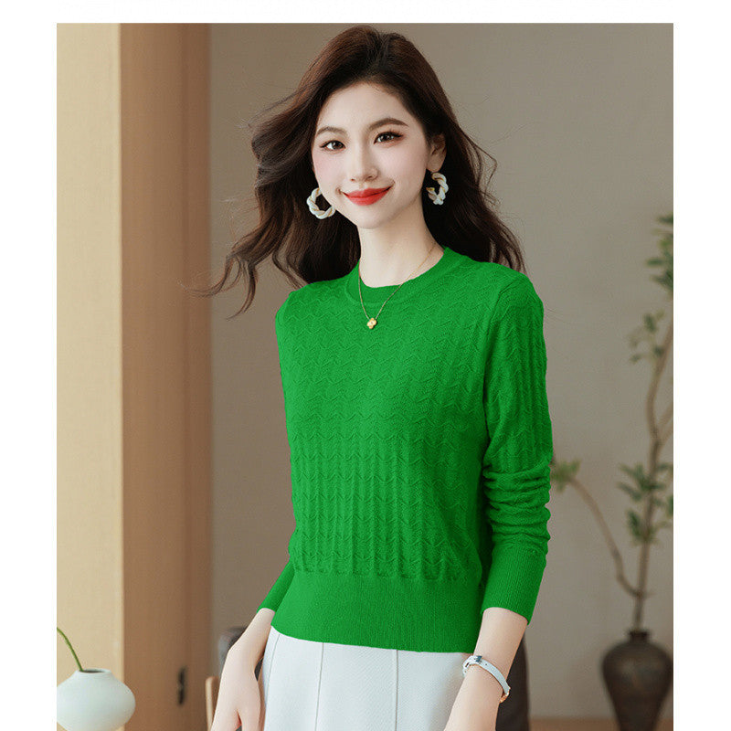 Early Spring Retro Hollow-out Bottoming Shirt Sweater
