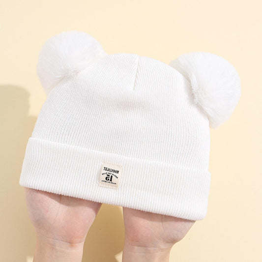 Children's Wool Double Ball Hat