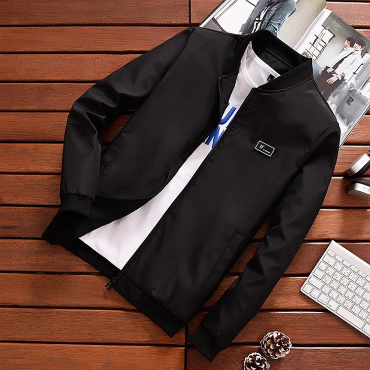 Spring And Autumn Youth Stand Collar Jacket Baseball Shirt Coat