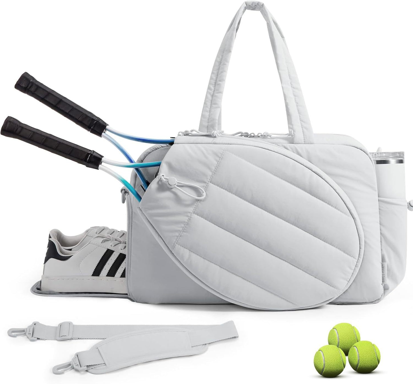 Foldable Portable With Shoe Compartments Shoulder Bag