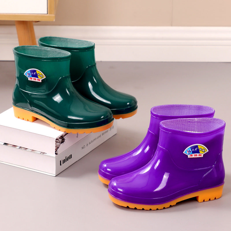 Ladies' Short Thermal Waterproof Non-slip Rain Boots