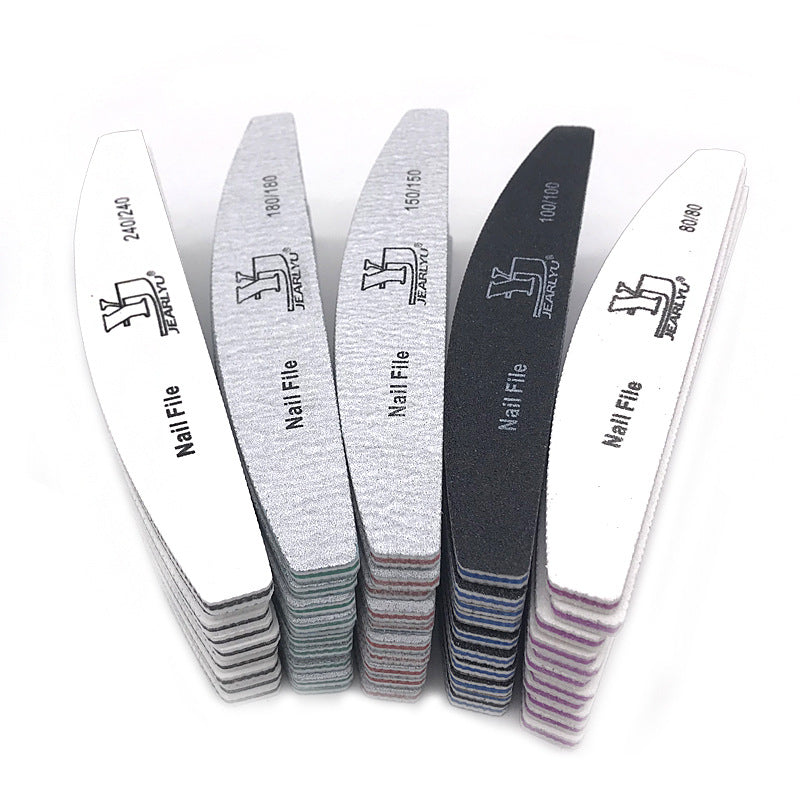 High Quality Double-sided Half-month Nail File Strip Manicure Implement