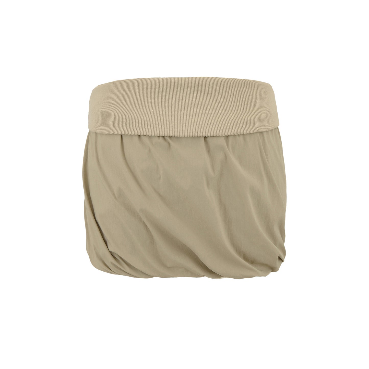 Folding edge splicing thread low waist hip hugging short skirt