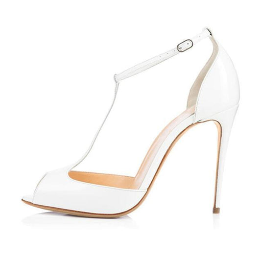 European And American Fashion Sandals Roman T-strap Stiletto Catwalk Shoes