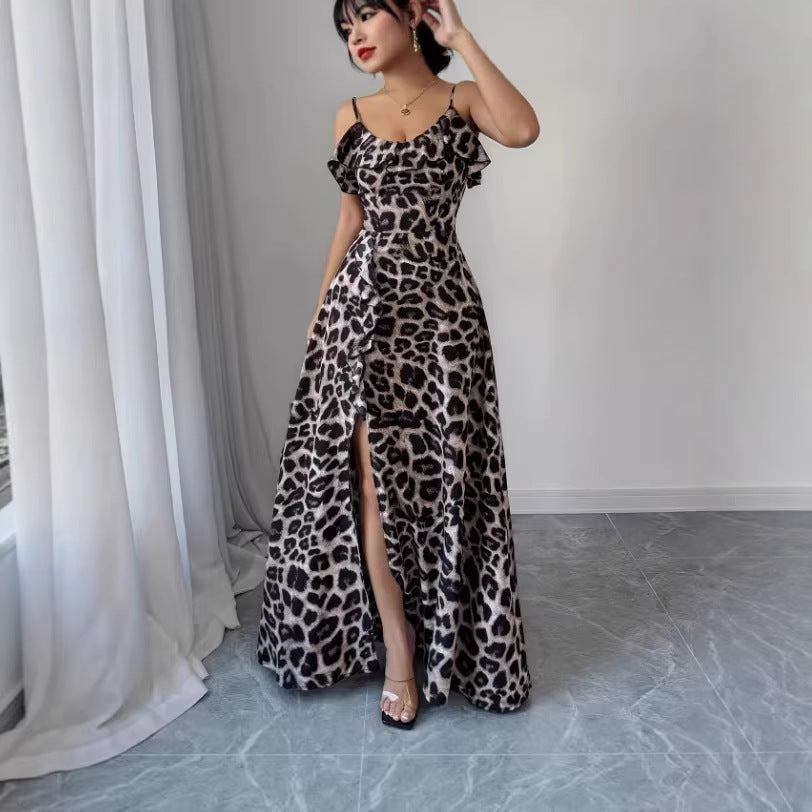 French-style Sexy Strapless Printed Slip Dress