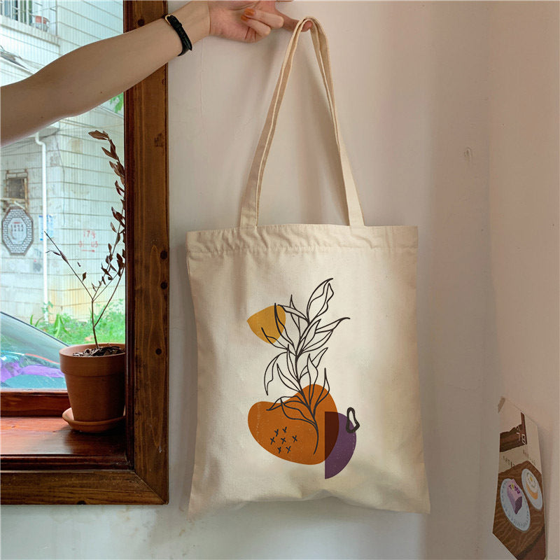 Plant Print Canvas Bag Personality Creative One-shoulder Student