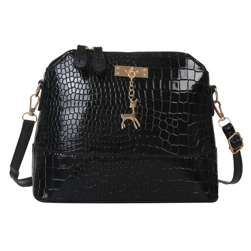 Dame Mode Afslappet Crossbody Taske i Ensfarvet med Stor Kapacitet