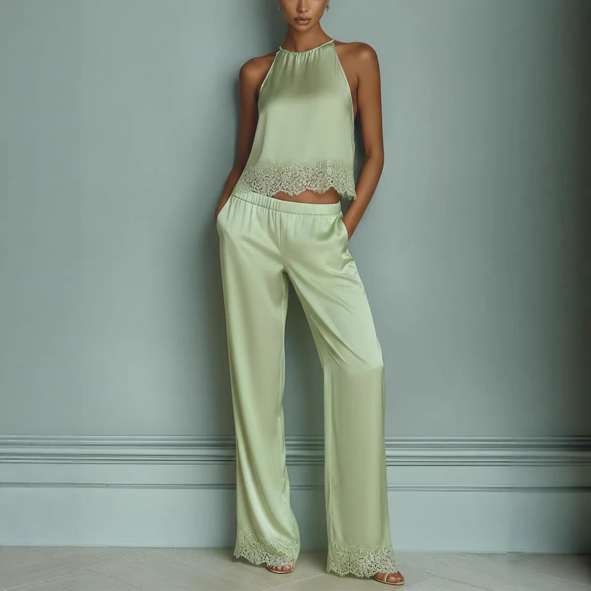 Women's Camisole And Wide-leg Pants Set