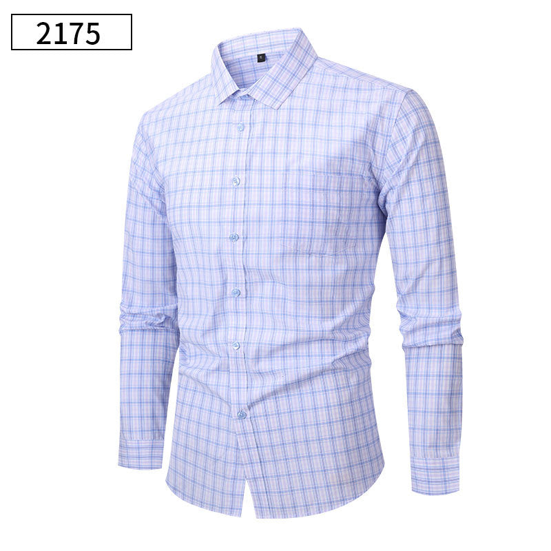 Men's Thin Flowy Plaid Shirts For Summer And Autumn