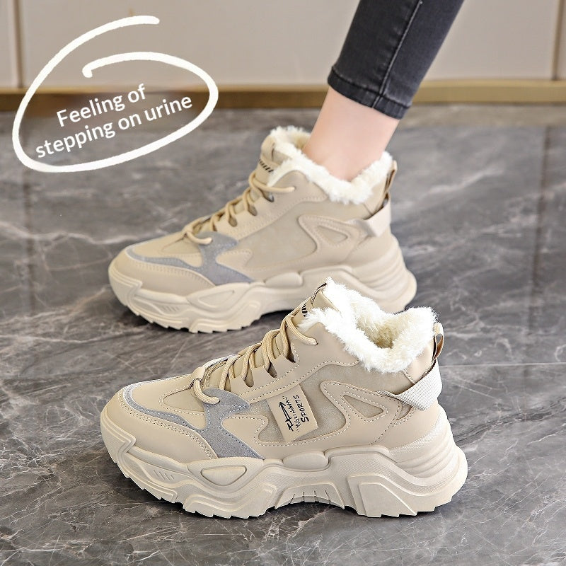New Thickened Warm Ultra-comfy Fleece-lined Dad Shoes