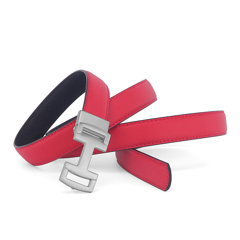 Women's Fashionable And Casual Cowhide Thin Belt