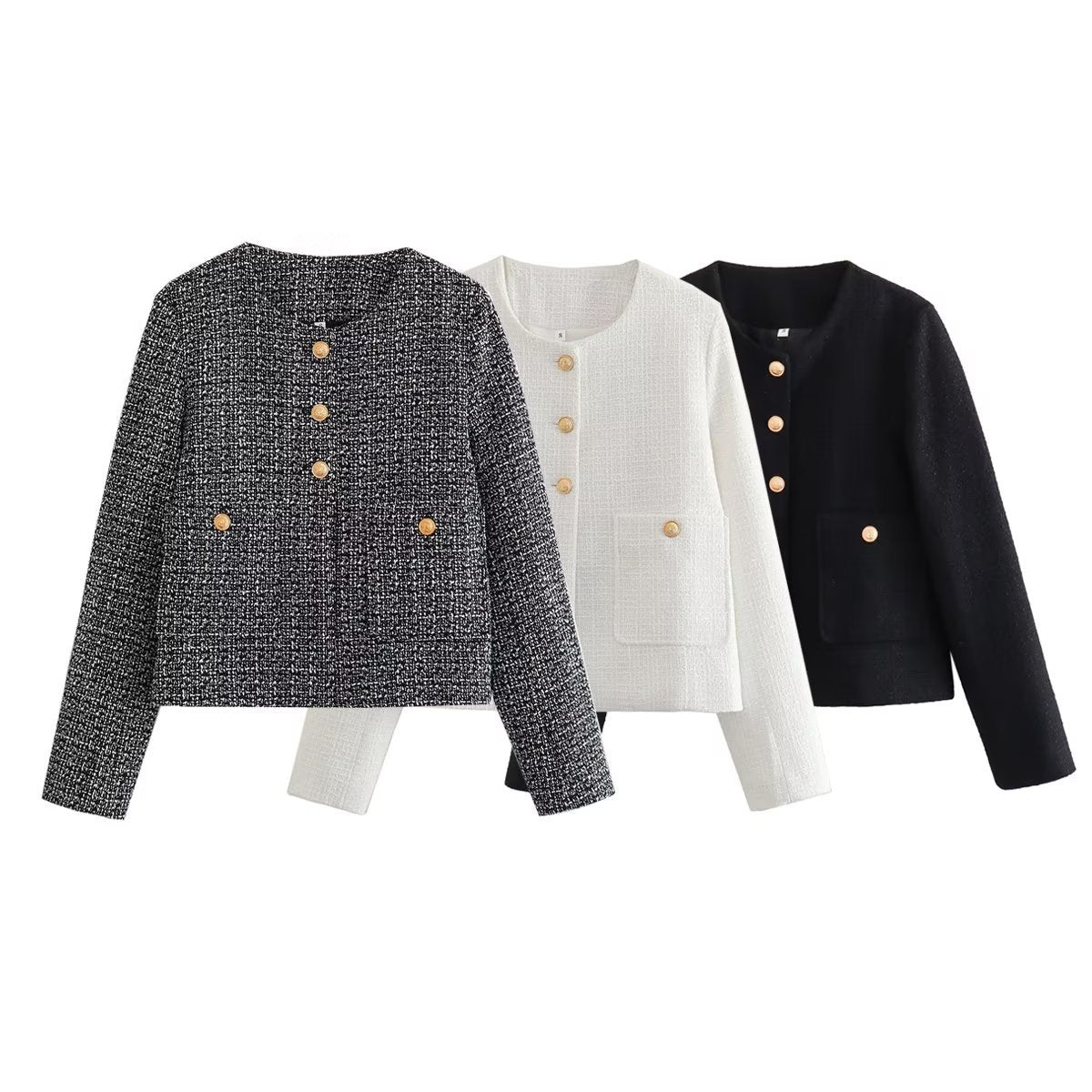 Solid Color Texture Casual Classic Style Jacket Women
