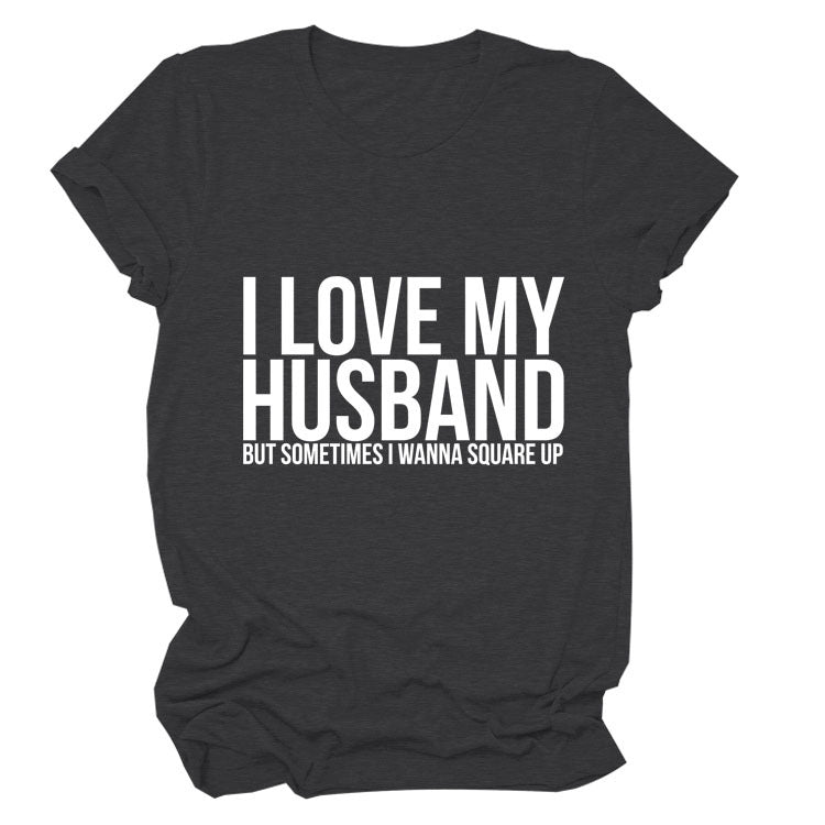 Letters Fashion Round Neck Short Sleeve Ebay Women's T-shirt