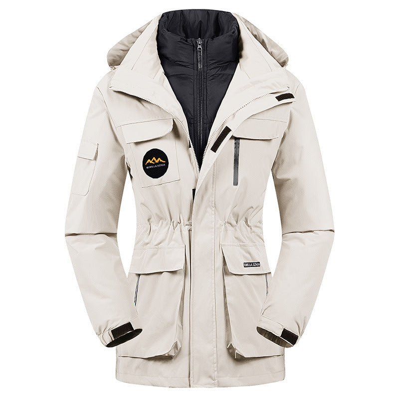 Down Cotton Liner Detachable Three-in-one Shell Jacket Winter Coat
