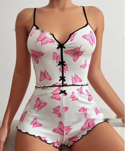 Women's Suspender Shorts Sexy Bow Suit Comfortable