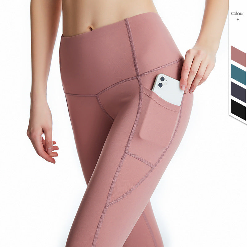 High Waist Hip Raise Reflective Dot Fitness Pants