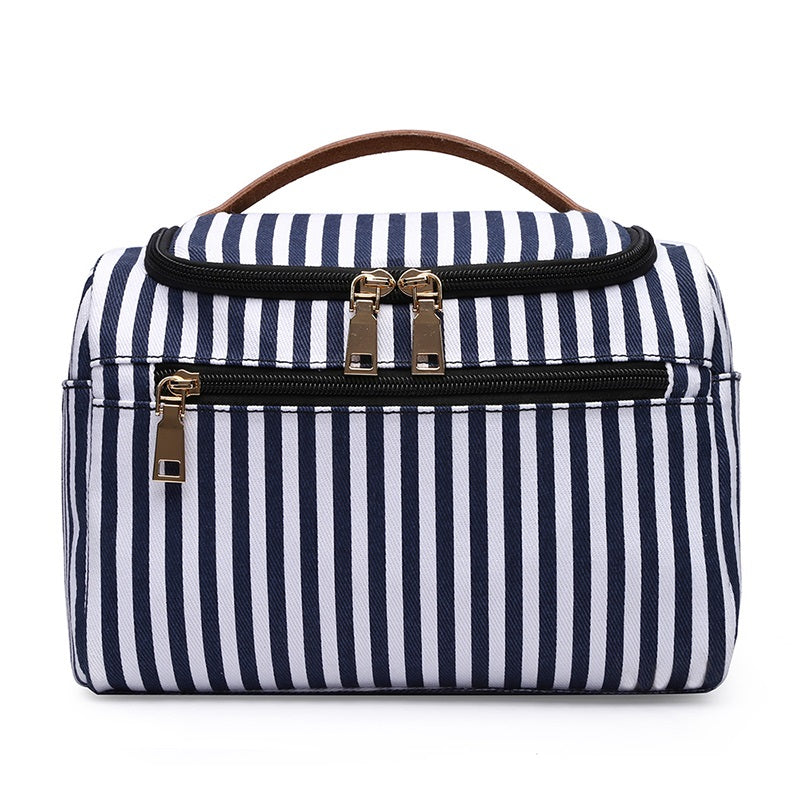 Women's Makeup Stripe Storage Bag Multifunctional