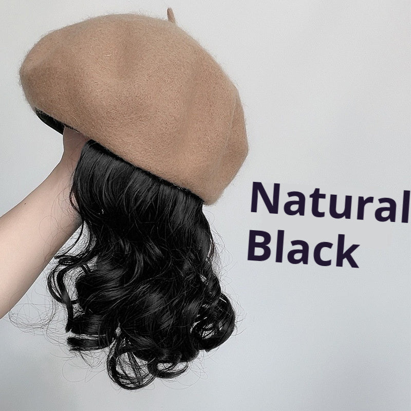 Women's Wig Hat Integrated Fashion Headgear