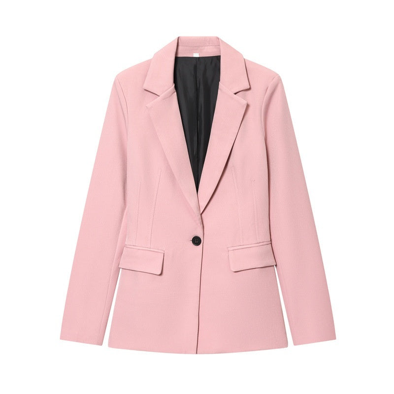 Slim-fit Long-sleeve Suit Jacket Flared Pants For Women