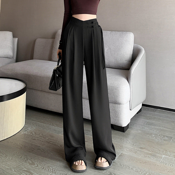 Straight Casual Wide-leg Pants