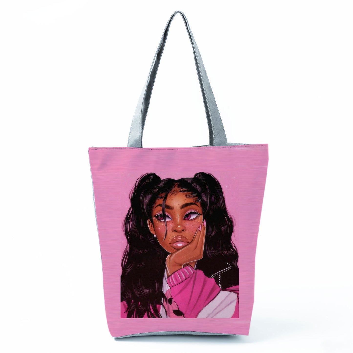 Girls Print Portable Lazy Lightweight Shopping Bag