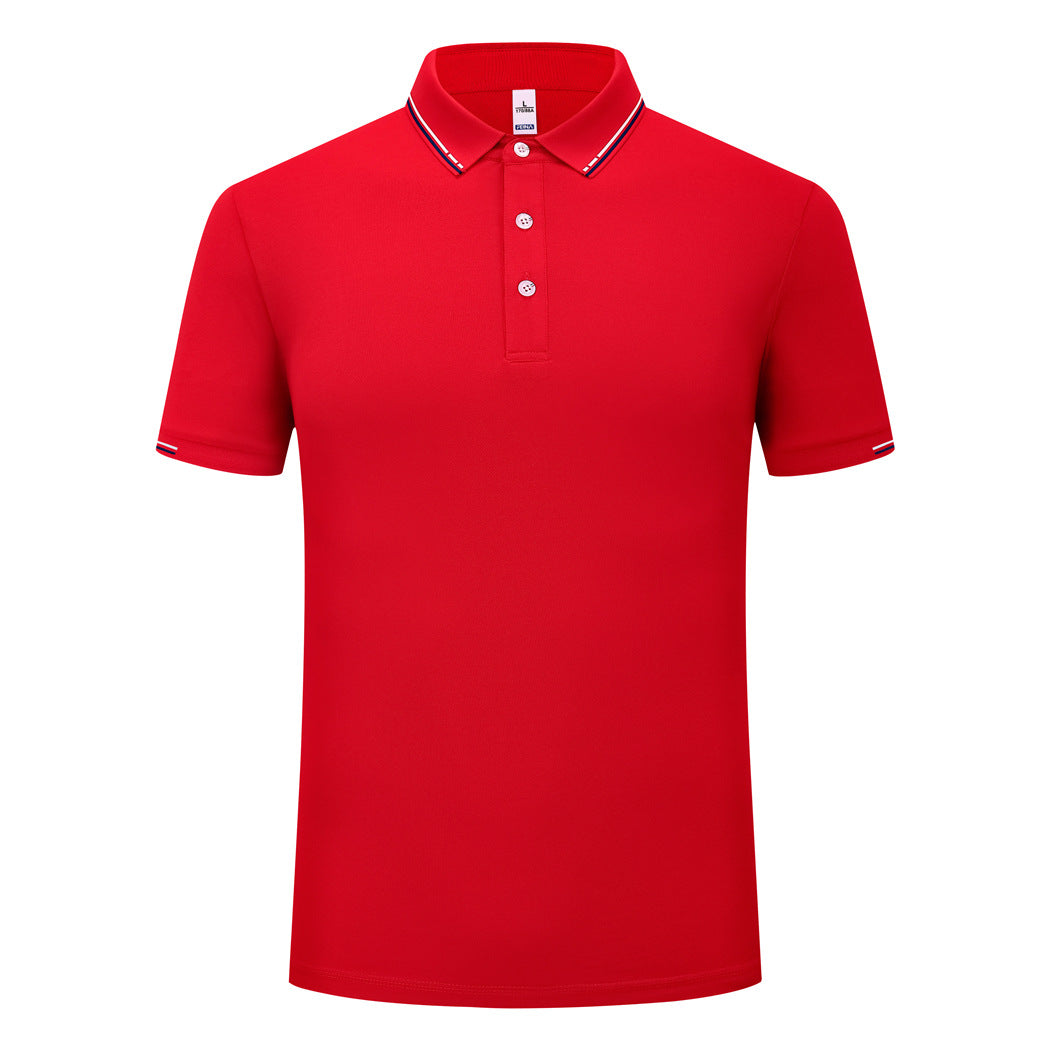 Washed Cotton Polo Shirt Short Sleeve Lapel