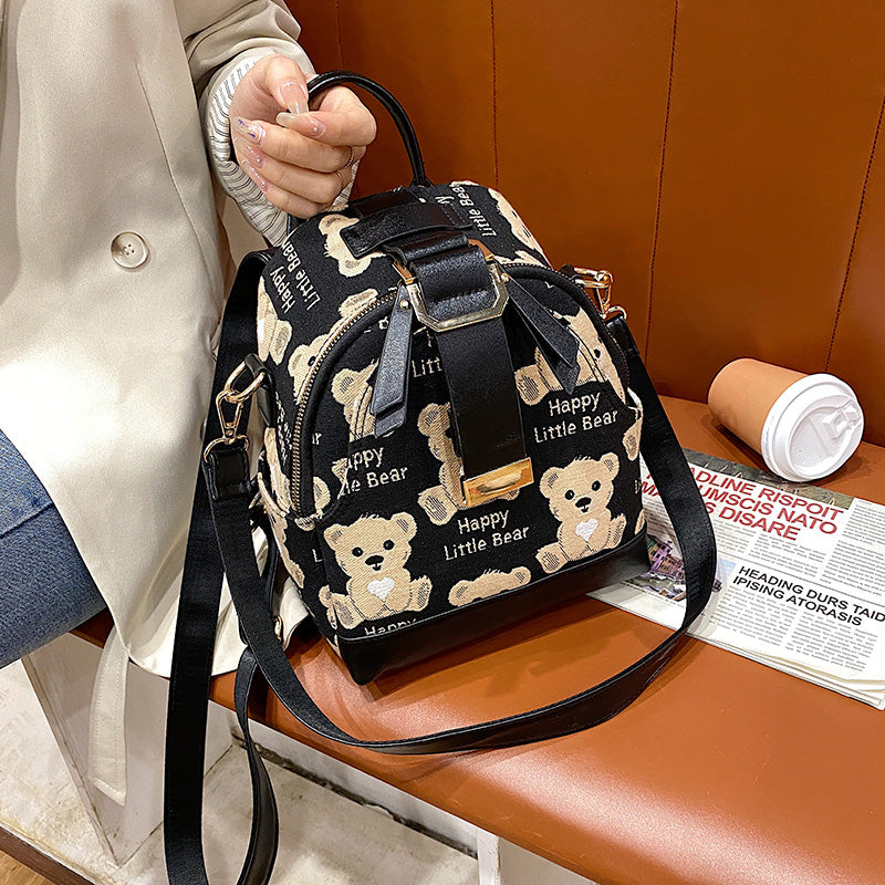 Fashionable And Versatile Houndstooth Backpack