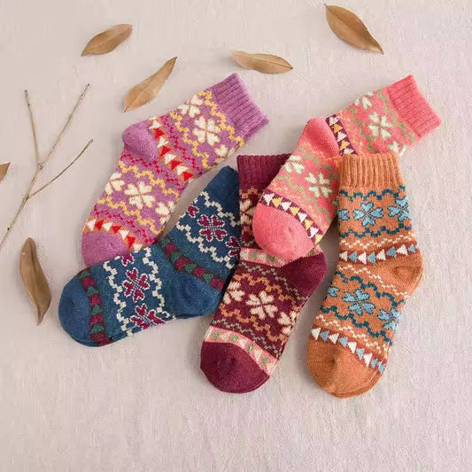 Womens Thick Warm Mid-calf Socks