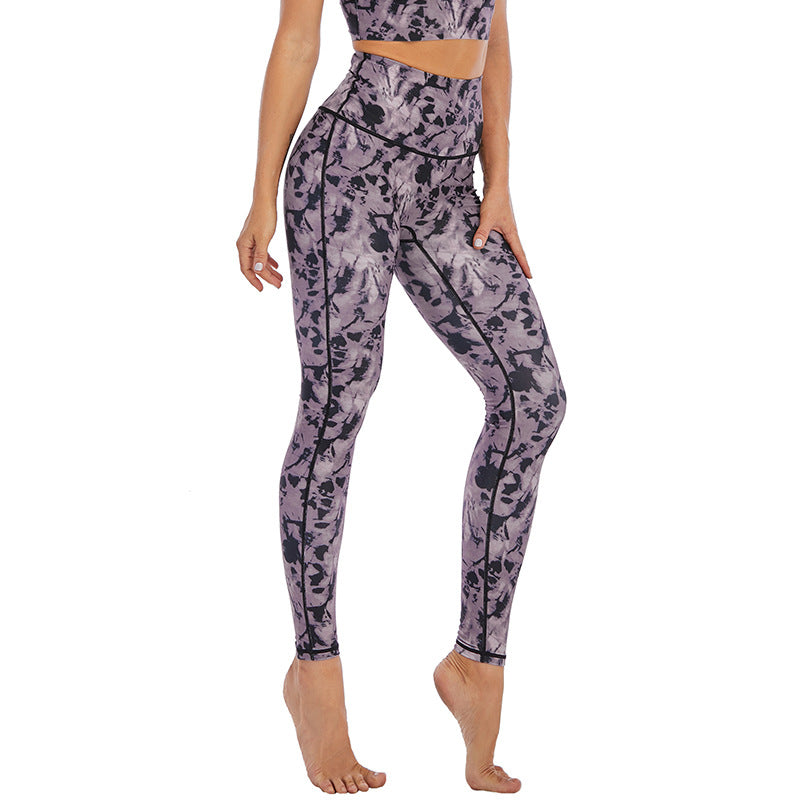 Yoga Pants Women European And American Tight-fitting High-waist Hip-lifting Exercise