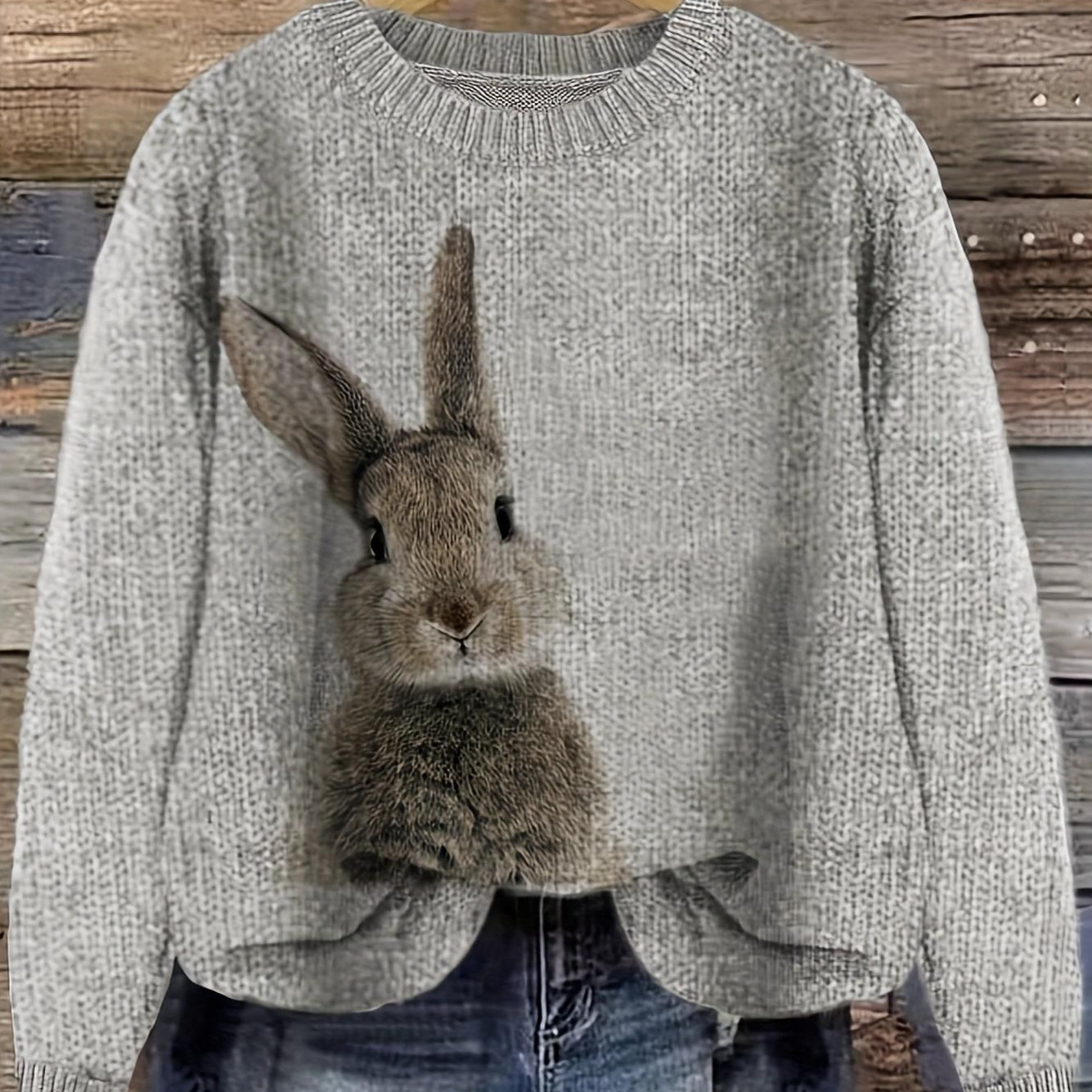 Julesweater i løst, rundt snit