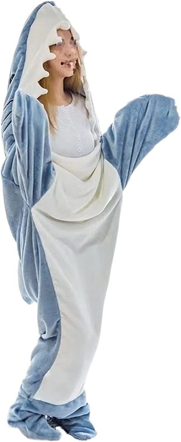 Cartoon Shark Sleeping Bag Pajamas Office Nap Shark Blanket Karakal High Quality Fabric Mermaid Shawl Blanket For Children Adult