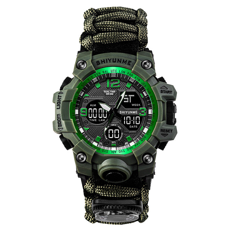 Men's Electronic Watch Multi-function Lifeline Whistle