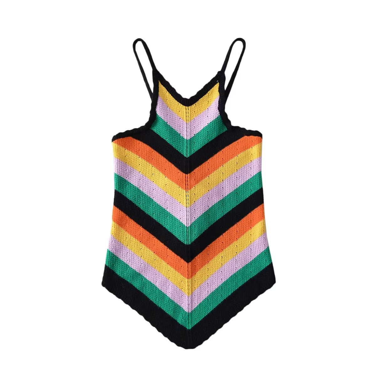 European And American Hot Girl Retro Rainbow Color Hanging Shoulder Small Sling