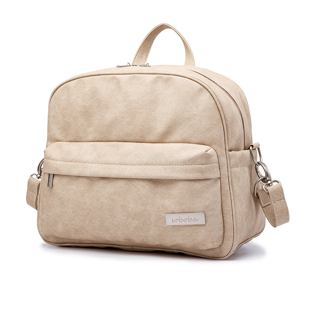 Solid Color Baby Stroller Backpack Mummy Bag