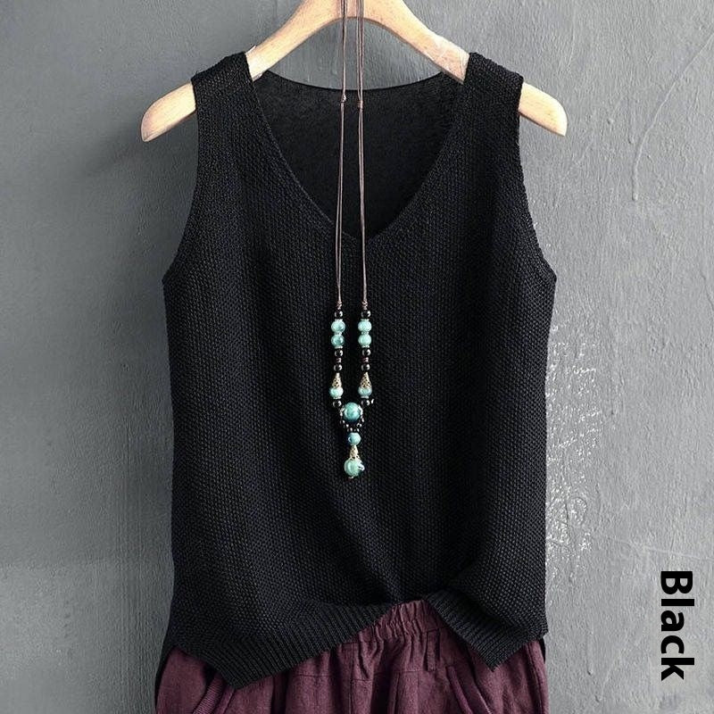 Loose Vest Women's Summer Knitted Bottoming Shirt T-shirt Inner Wear Blouse