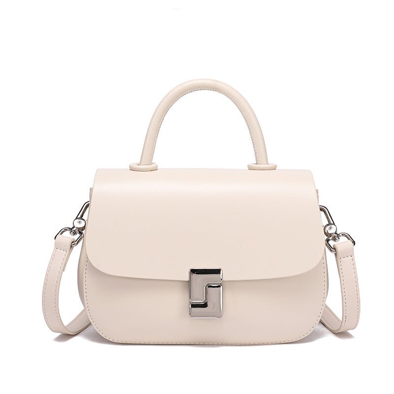 Retro Exquisite Leather Handbag Women's Shoulder Crossbody Saddle Bag