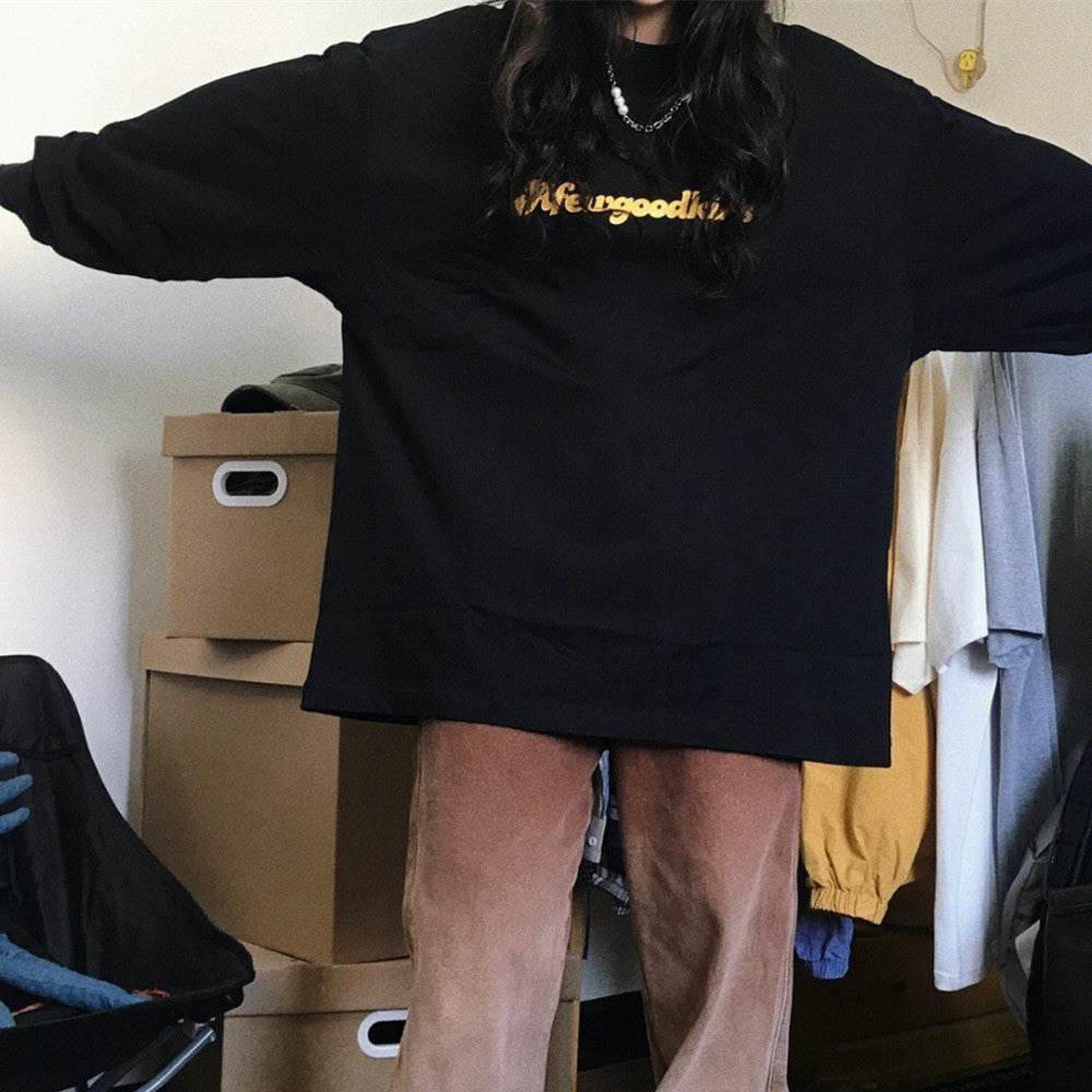 American Retro Minority Sweater Women's New Loose Oversize Student