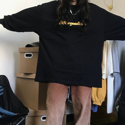 American Retro Minority Sweater Women's New Loose Oversize Student