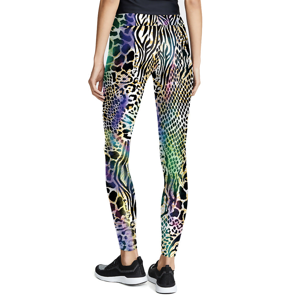 Colorful Digital Printing Sports Yoga Fitness Pants