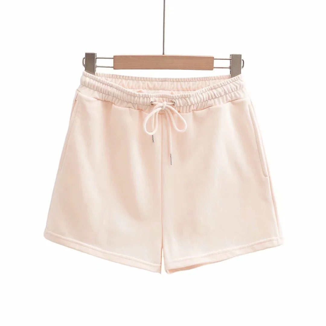 European And American Loose Pocket Drawstring Shorts