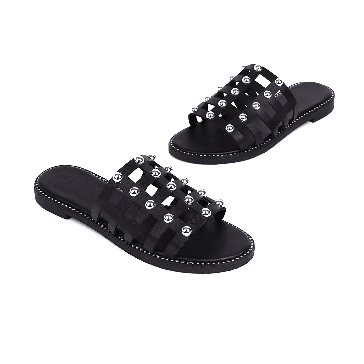 Flade Slip On Outdoor Tøfler i Ensfarvet