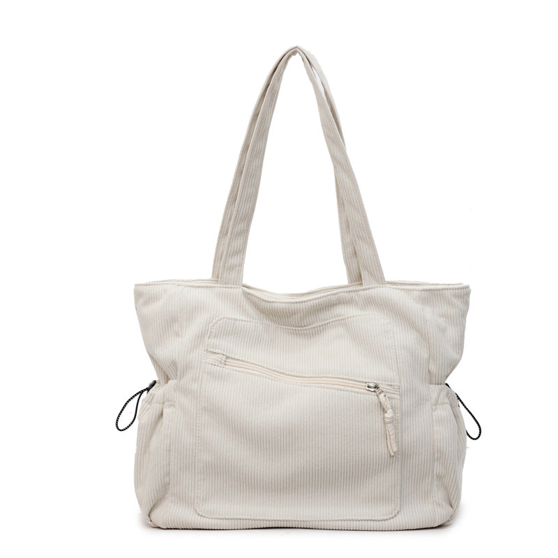 Womens Casual Corduroy Tote Bag Versatile And Easy To Style